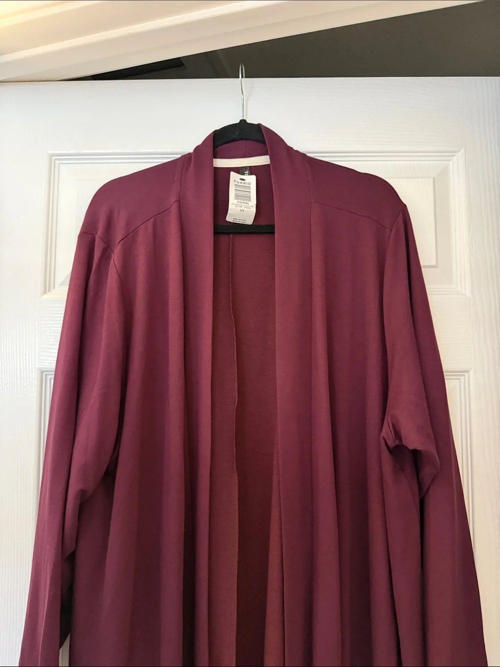 Torrid Super Soft Slub Duster Burgundy - Picture 3 of 6